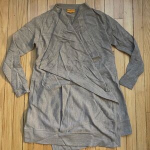 Beige Cashmere Drape Cardigan